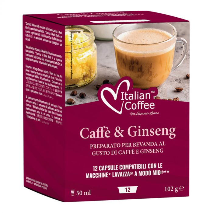 AModoMio - ItalianCoffee Città Caffe e Ginseng 12 capsule