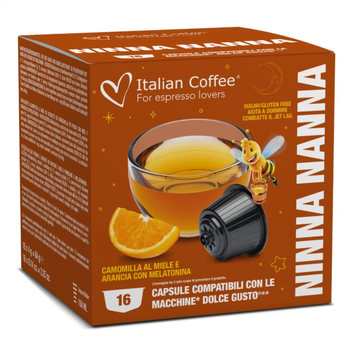 DolceGusto - ItalianCoffee "NinnaNanna" Camomilla Miele ed Arancia con Melatonina 16 capsule