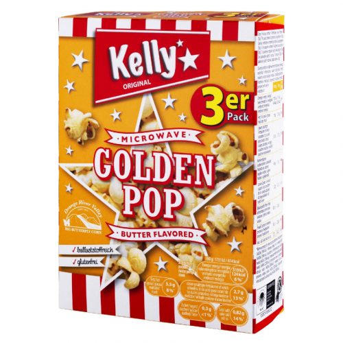 Kelly's PopCorn - Golden Pop (Burro) 3x90gr