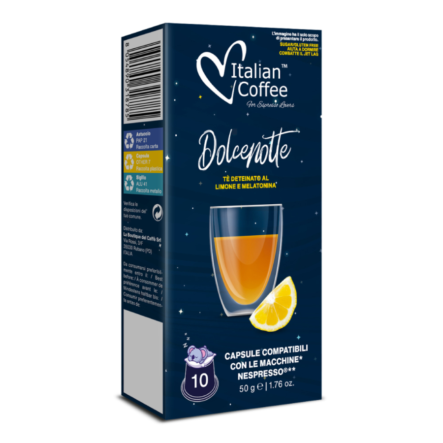 Nespresso - ItalianCoffee DolceNotte - Te Deteinato Limone e Melatonina 10 capsule