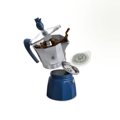 Borbone "MokaCiao" - Caffettiera da 3 tazze + 15 cialde (Omaggio) - immagine 2