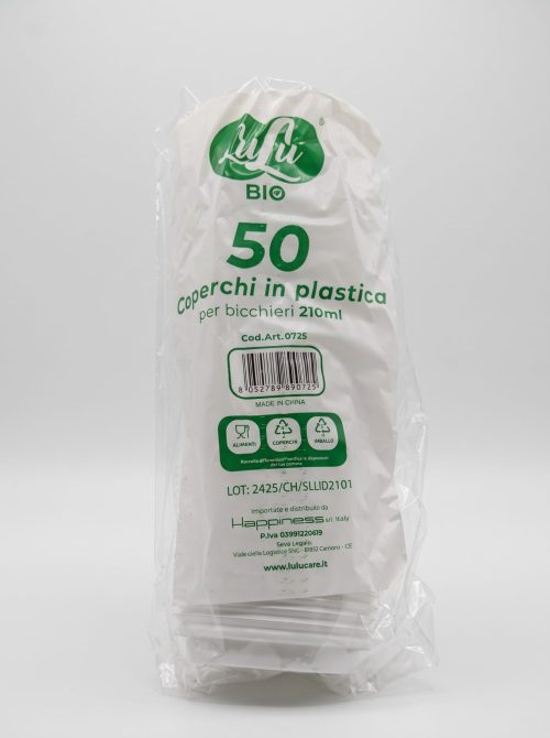 LULU' BIO - COPERCHI IN PLASTICA (210ml) 50 PZ